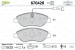 Fren balatası seti 670428 ALFA ROMEO MITO (955_) 1.4 (955AXB1B)